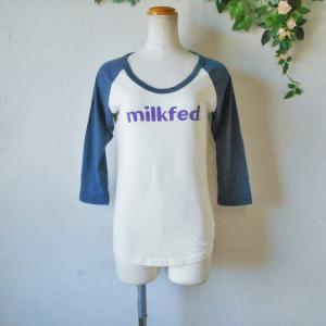 ミルクフェド MILK Fed. Tシャツ カットソー レディース 7分袖 S