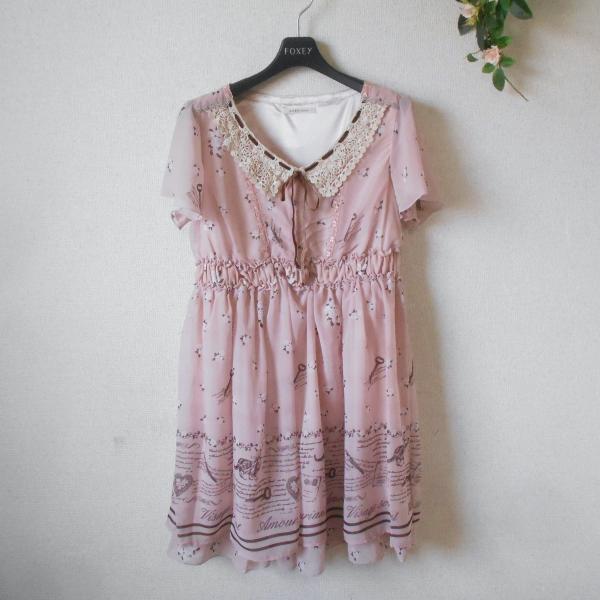 アクシーズ ファム axes femme ワンピース M レディース リボン レース