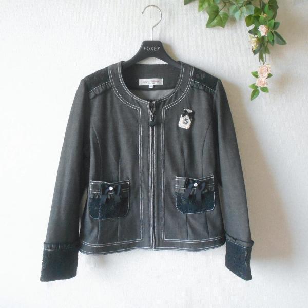 2025年 未使用 スーパービューティー SUPER BEAUTY ノーカラー ジャケット ジップア...