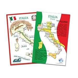 イタリアの観光と旅行先 イラスト付き地図アートプリント ブラックウッドフレーム付きポスター 14x Www Le Vin Pas A Pas Com