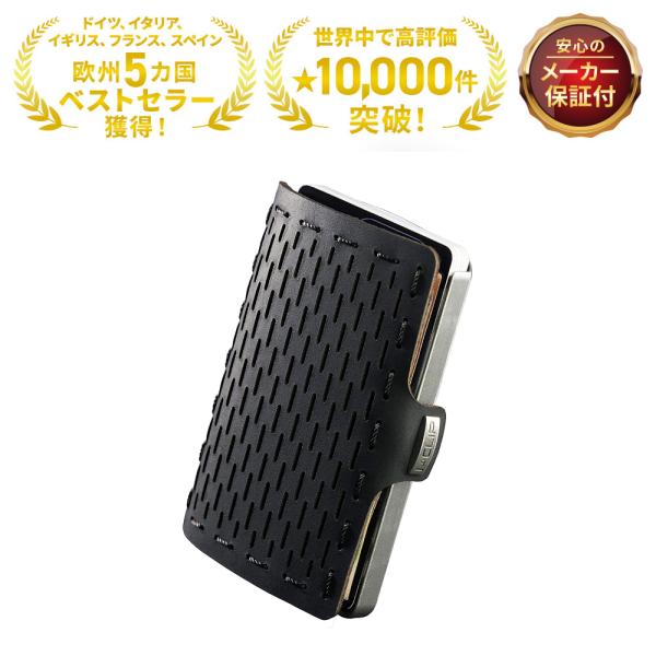 販売総数世界No.1マネークリップ I-CLIP コイン入れ付き 牛革 マネークリップ カード最大1...