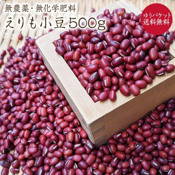 【ゆうパケット 送料無料】無農薬小豆【500g】 えりも小豆 北海道産小豆 農薬化学肥料不使用 北海...