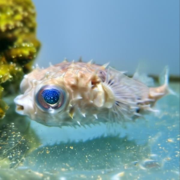 海水魚 フグ メイタイシガキフグ 8~10cm± 1匹 【人気のペットフィッシュ・混泳注意】