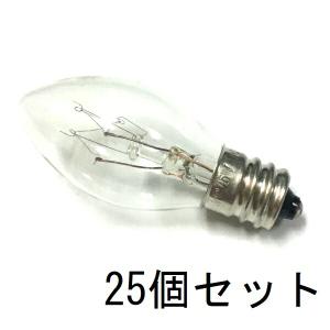 ローソク球(ろうそく型白熱電球) C7 E12 110V5W (1C) クリアー 10個