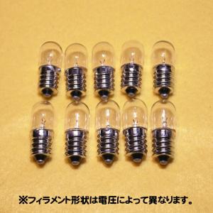 パイロットランプ T13 E12 24V 0.11A 10個セット【返品交換不可】クリアー スクリュー 口金 ねじ込み 配電盤表示用 パネル 制御機器 確認表示灯