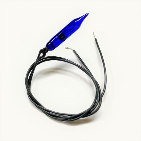 コード付き点滅球 バイメタル式 1.5V 青色(ブルー) 1本単位販売【返品交換不可】白熱電球 むぎ...