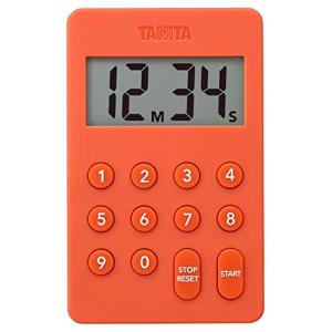タニタ キッチン タイマー マグネット付き デジタルタイマー 100分計 オレンジ TD-415 OR