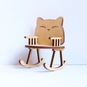 １２分の１スケール　ゆり椅子　完成品　ドールハウス｜mamekou-boo