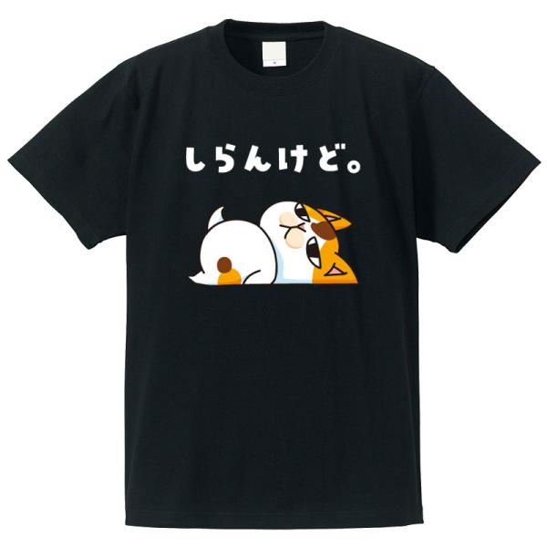 ストレッチTシャツ　しらんけど　男女兼用M〜XL　ブラック