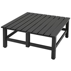 山善 アルミワイド縁台 幅90×奥行90×高さ40cm アルミデッキ 脚部アジャスタ調整