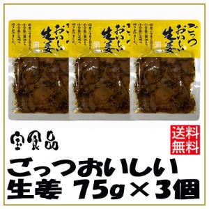 宝食品 ごっつおいしい生姜 75g×3個 小豆島佃煮 送料無料 送料込み｜mameshimasyouten