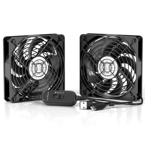 【2024進化モデル】Keynice 冷却ファン usbファン 扇風機 静音 強力2000RPM 小...