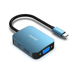 BENFEI 4in1 USB C ハブ、USB C-HDMI VGA USB3.0 PD充電アダプタ、タイプc HDMI VGA 変換アダプタ｜mamesmile