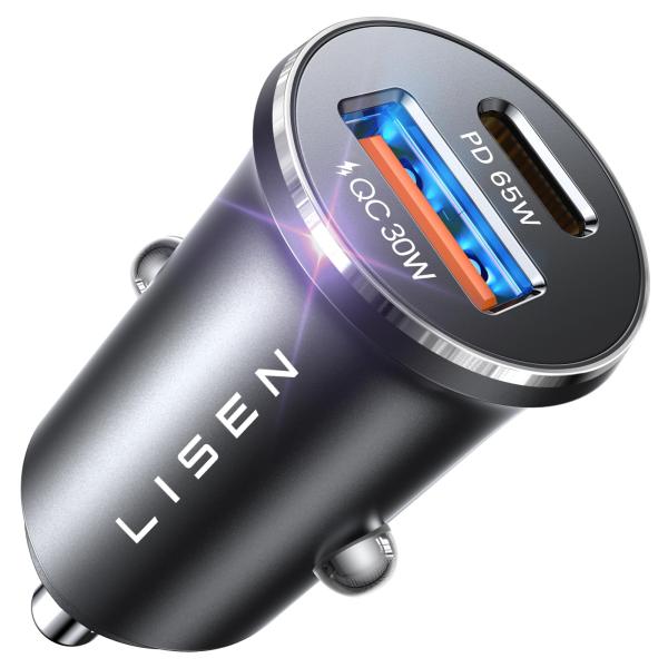 LISEN 95W車 急速充電 シガーソケット usb-c 2ポート 【95W&amp;最速充電速度】 12...