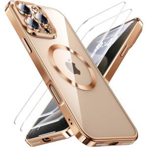 【本体の色・人気五色】JUESHITUO iPhone 16 Pro Max 用の ケース MagSafe充電対応 黄変なし 2Xスクリーン保護