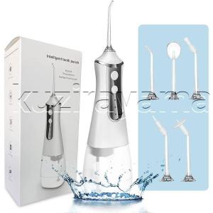 ジェットウォッシャー 口腔洗浄器 口腔洗浄機 350ML口内洗浄器 超音波 ウォーターピック ウォーターフロス USB充電式 IPX6防水 替えノズル5本 3つモード