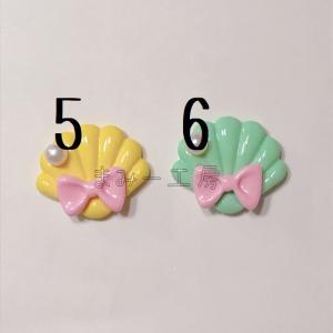 アクリルカボション パール付き シェル 30*...の詳細画像3