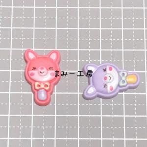 デコパーツ きつね 25*16ミリ 1個の詳細画像1