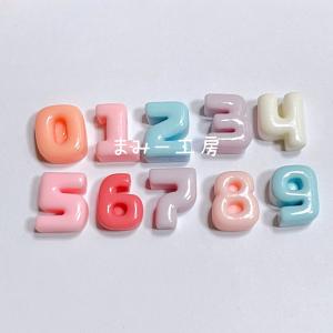 デコパーツ 数字 パステルカラーの詳細画像2