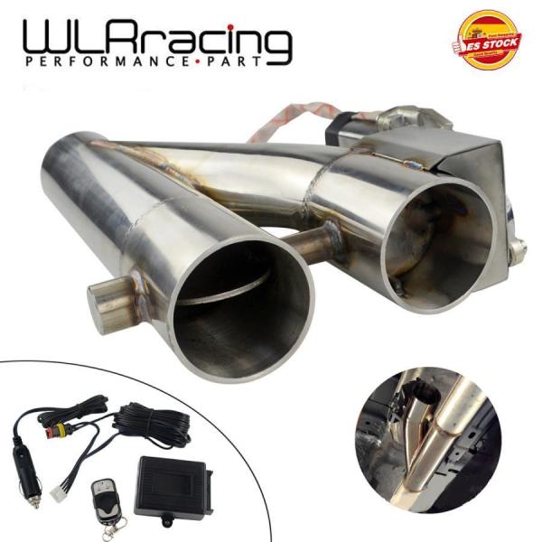 76mm マフラー可変電動バルブ 同時に開閉 音量調整 バイパス 汎用 リモコン付き 直管 ECV ...