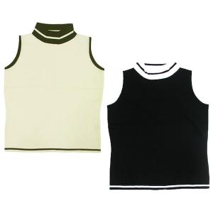 ノースリーブハイネックラインドプルオーバー