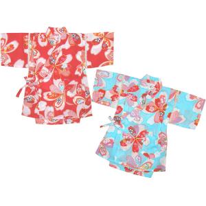 送料無料 甚平 子供 ベビー 甚平スーツ さくら柄・超清涼素材  日本製 対応身長 80cm 90c...