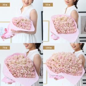 バラの花束 【ピンク】 年齢の数で贈れる 誕生...の詳細画像4