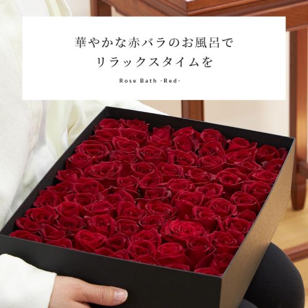 【赤いバラのみ使用】 バラ風呂ギフト 65輪〜80輪 ローズバス 薔薇風呂 ばら風呂 フラワーシャワ...