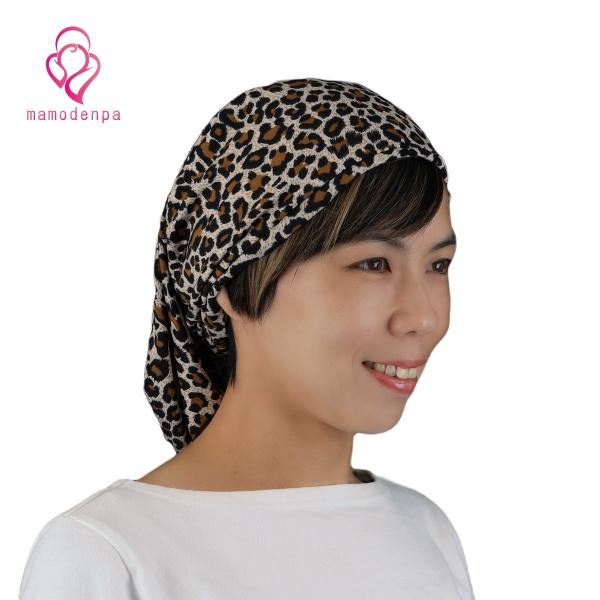 電磁波防止 電磁波対策 豹柄ハイトップ帽子 ＊男女兼用 電磁波から頭を守ります。＜mamodenpa...