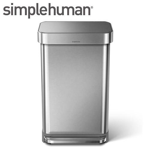 simplehuman シンプルヒューマン 【代引き不可商品】レクタンギュラーステップカン 45L ...