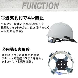 ヘルメット 工事用 作業用 艶消し マットカラ...の詳細画像2