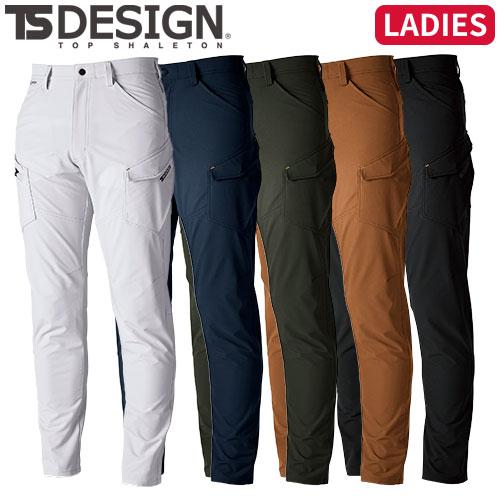 作業服 レディース パンツ 藤和 TS Design TS4Dエコダブルクロスレディースカーゴパンツ...