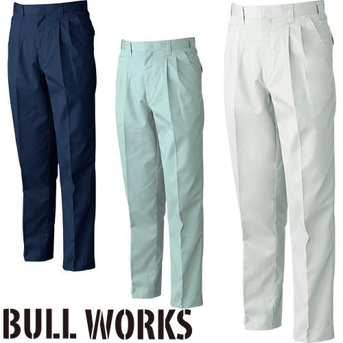 作業服 パンツ スラックス 桑和 SOWA BULL WORKS ツータックスラックス 1999 作...