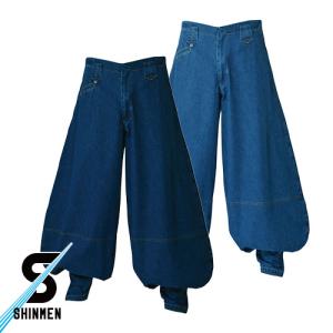 三段鳶 スラブデニム超超ロング八分 M〜4L ニッカ ニッカポッカ : お