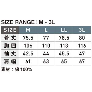 鳶服 上着 シャツ シンメン 鯉口シャツ 80...の詳細画像1