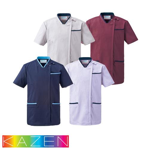 スクラブ 半袖 白衣 医療 KZN705 カゼン KAZEN 男女兼用 医師 看護師 ナース ストレ...