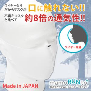 通気性8倍 ワイヤー入りスポーツマスク mamoRUNto PLUSマモラント