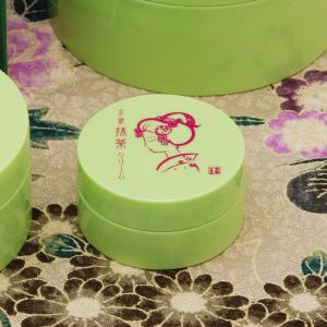 京都舞妓 抹茶 しっとりクリーム ミニ 7g / 京都 抹茶 ナイトクリーム ボディクリーム / サラッと感覚 乾燥 保湿 カサカサ / 茶葉 抹茶 茶カテキン スキンケア