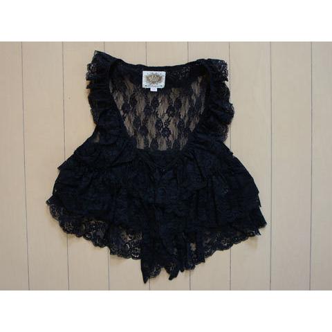 メゾピアノ mezzo piano アウトレット 子供服 女の子 130cm ジレ ベスト レース ...