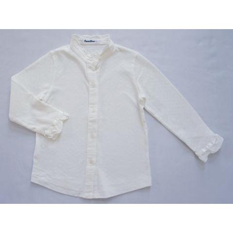 ファミリア familiar アウトレット 子供服 女の子 長袖 カットソー ブラウス 白 ハイネッ...