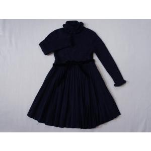 日本製　美品　familiar ストライプ襟付きワンピース 120 ファミリア familiar アウトレット 子供服 女の子 120cm