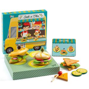 DJECO エミール&オリーブ サンドイッチショップ おままごと 誕生日 プレゼント 子供の日  女の子 おもちゃ お店やさん ごっこ 遊び ジェコ 3歳 4歳 5歳 6歳