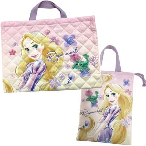 レッスンバッグ】 ハンドメイド (森とキツネ柄X紺） 裏地加工