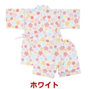 キッズ 甚平 女の子 子供用 花小紋 子供 じ...の詳細画像1