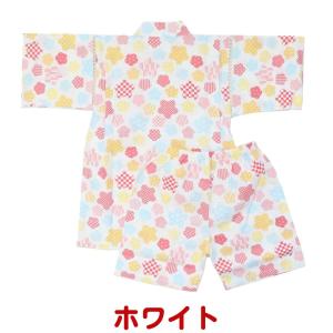 キッズ 甚平 女の子 子供用 花小紋 子供 じ...の詳細画像3