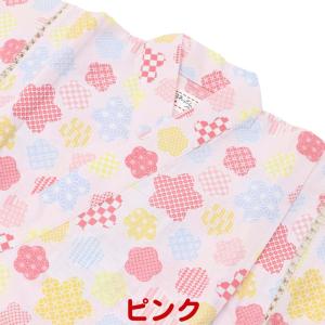 キッズ 甚平 女の子 子供用 花小紋 子供 じ...の詳細画像5