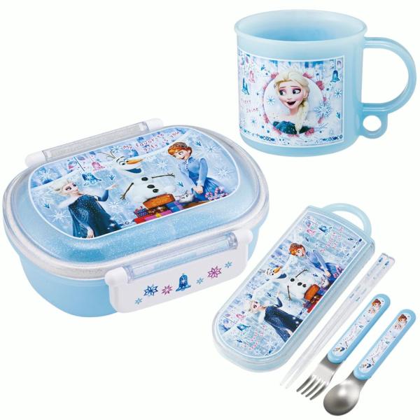 アナと雪の女王 ランチ 3点 セット B ランチボックス お弁当箱 カトラリーセット プラコップ ス...