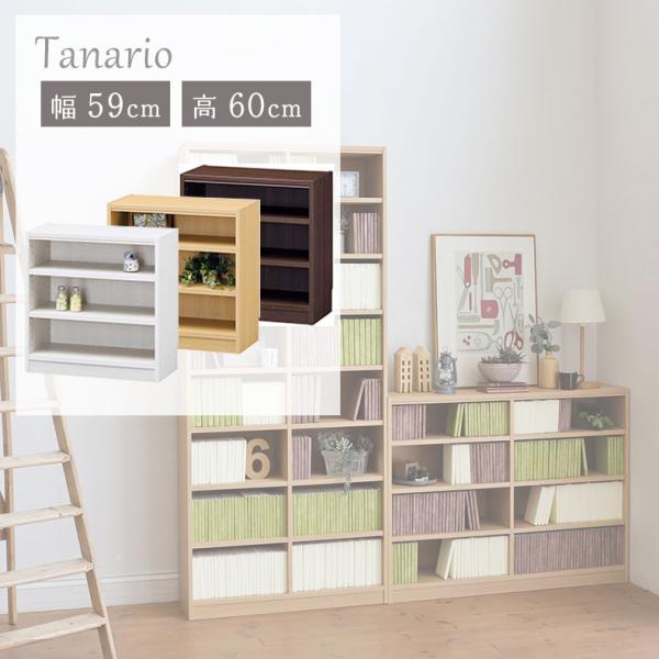 本棚 書棚 マガジンラック ラック 収納 幅59cm 高さ60cm収納 タナリオ