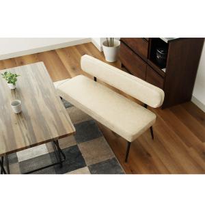 背付きベンチ 低め 単品 背もたれ付き ダイニ...の詳細画像3