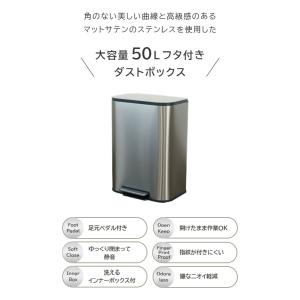 ゴミ箱 50リットル ダストボックス 蓋つき ...の詳細画像2